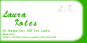 laura koles business card